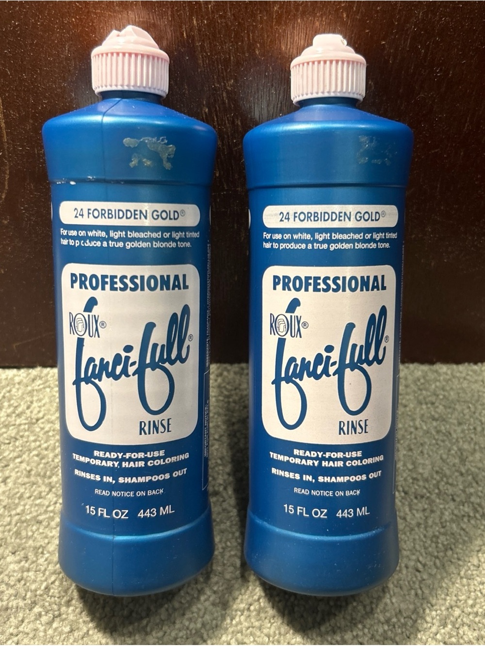 X2 Roux Fanci-Full Temporary Haircolor Rinse #24 Forbidden Gold, 15oz
